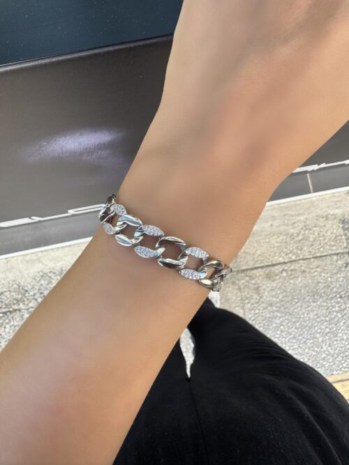 Silver renk taş detaylı bileklik