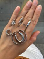 Silver renk büyük boy ince halka küpe