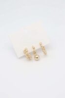 Gold renk 3’lü set küpe