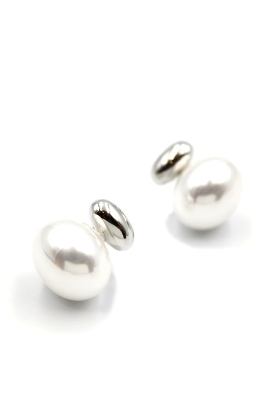 Silver renk inci detaylı küpe