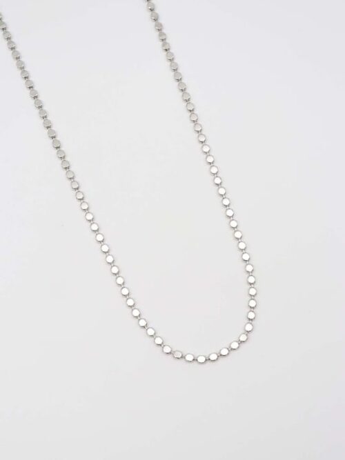 Silver renk ezme arpa zincir (60cm)