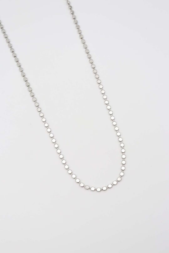 Silver renk ezme arpa zincir (60cm)