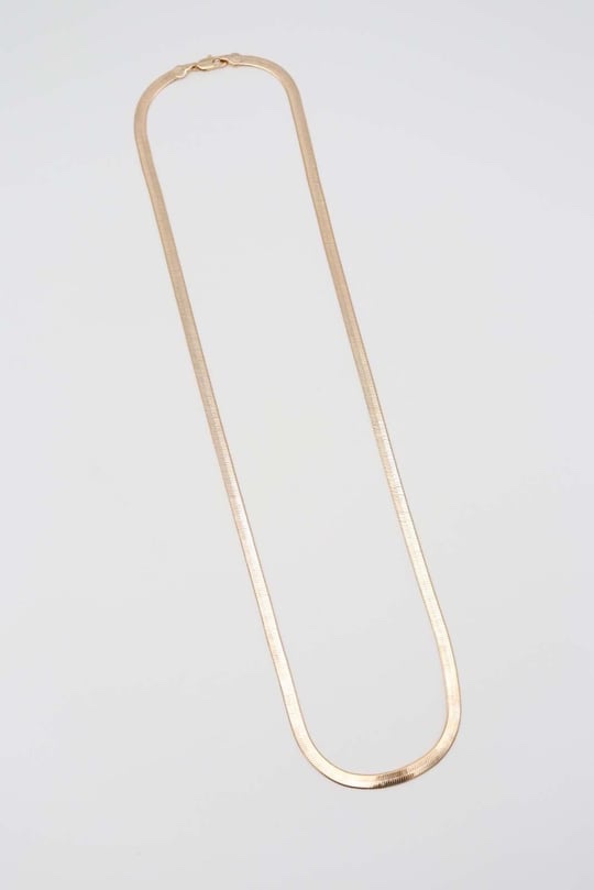 Gold renk yassı italyan zincir(60cm)