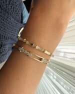 Gold renk taş detaylı bileklik