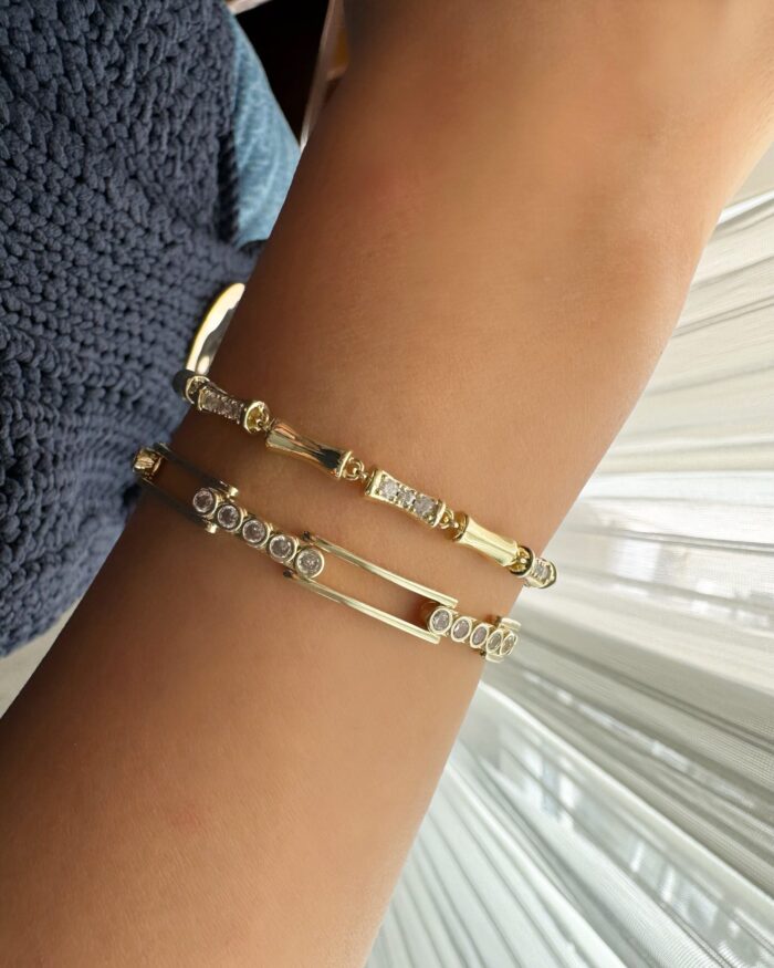 Gold renk taş detaylı bileklik
