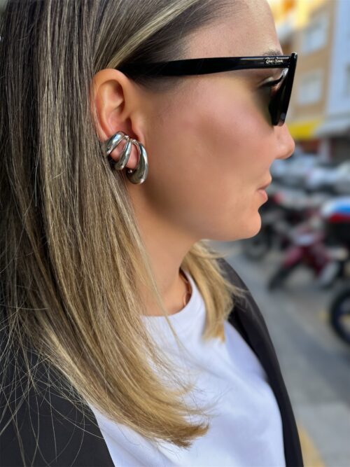 Silver renk 3dilim küpe