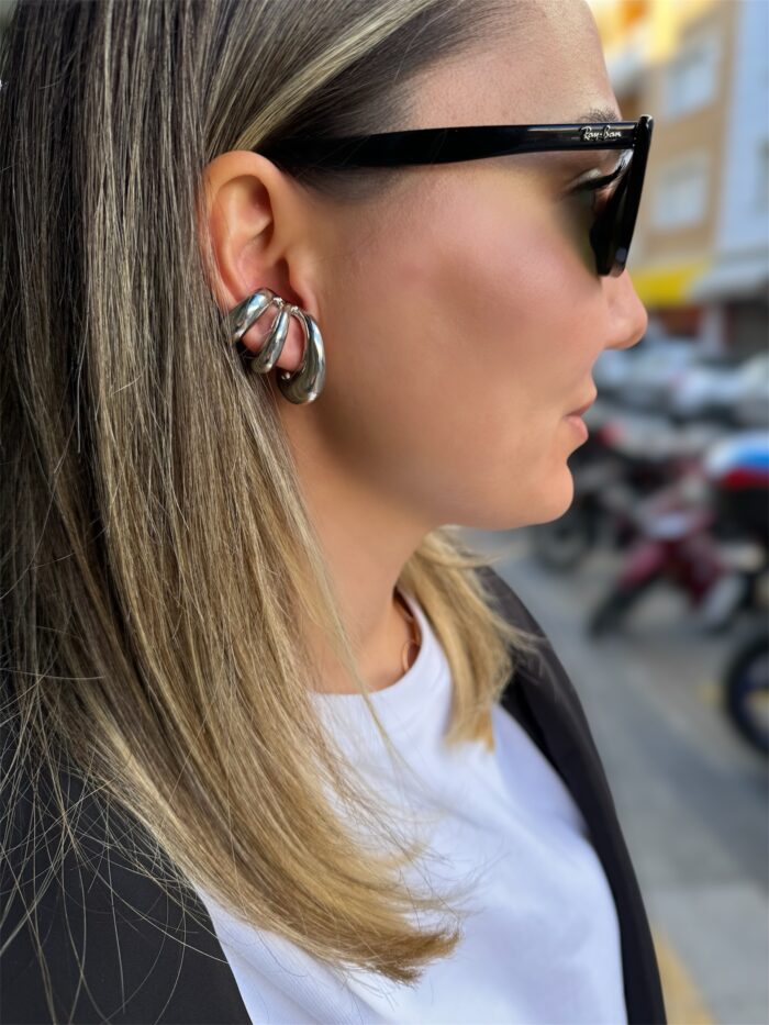 Silver renk 3dilim küpe