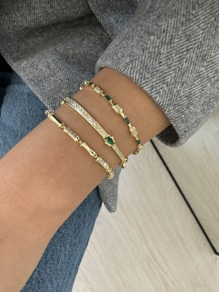 Gold renk taş detaylı bileklik