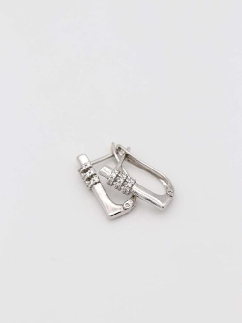 Silver renk kare küpe(17mm)