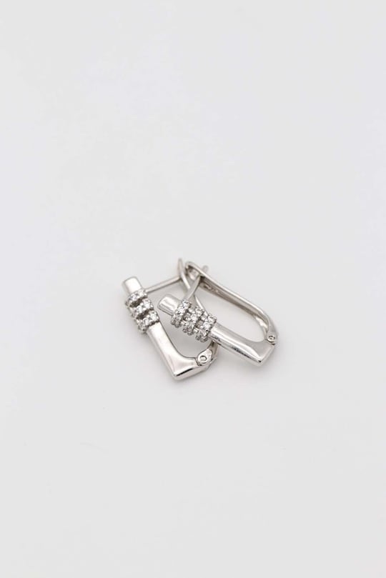 Silver renk kare küpe(17mm)