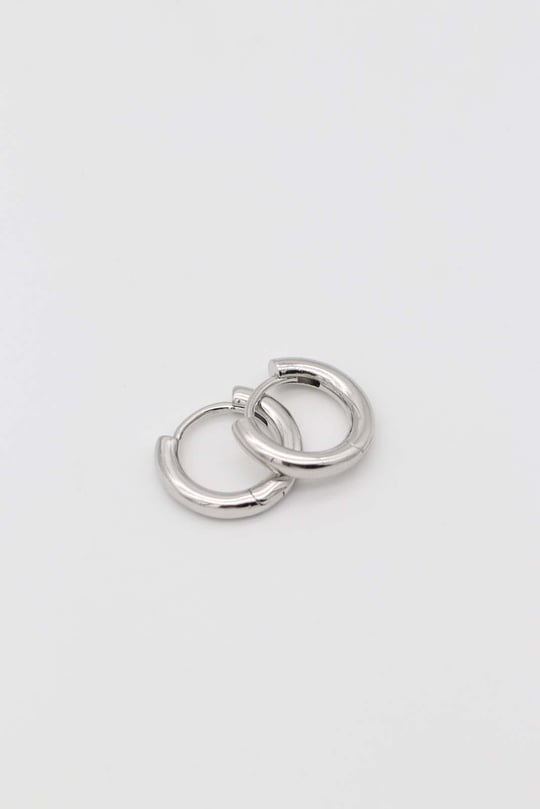 Silver renk düz boru halka küpe(12mm)
