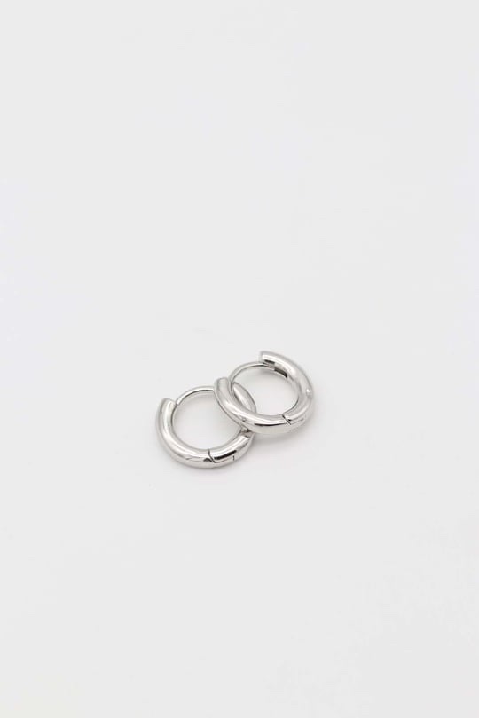 Silver renk düz boru halka küpe(10mm)