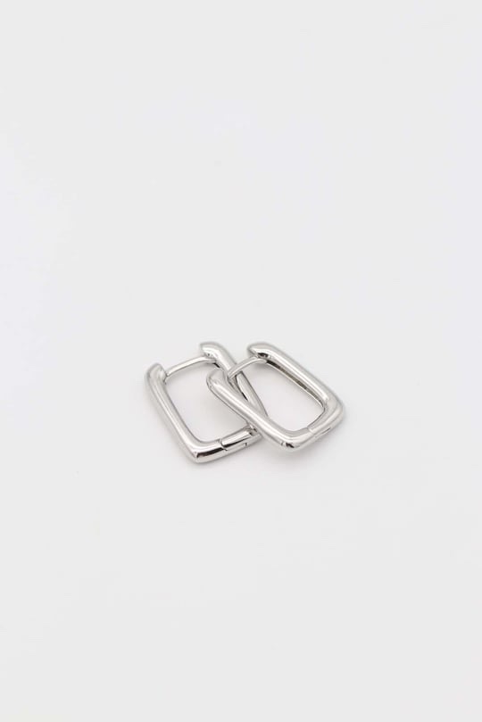 Silver renk dikdörtgen küpe (15mm)