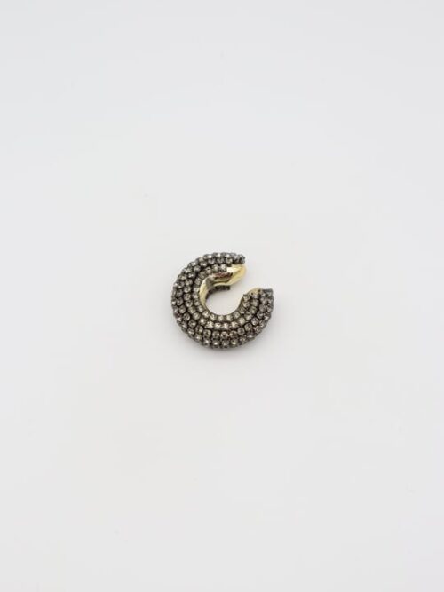 Siyah taşlı earcuff (kıkırdak küpe)