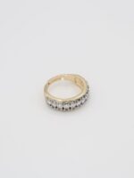 Gold renk sıra taşlı kalın yüzük