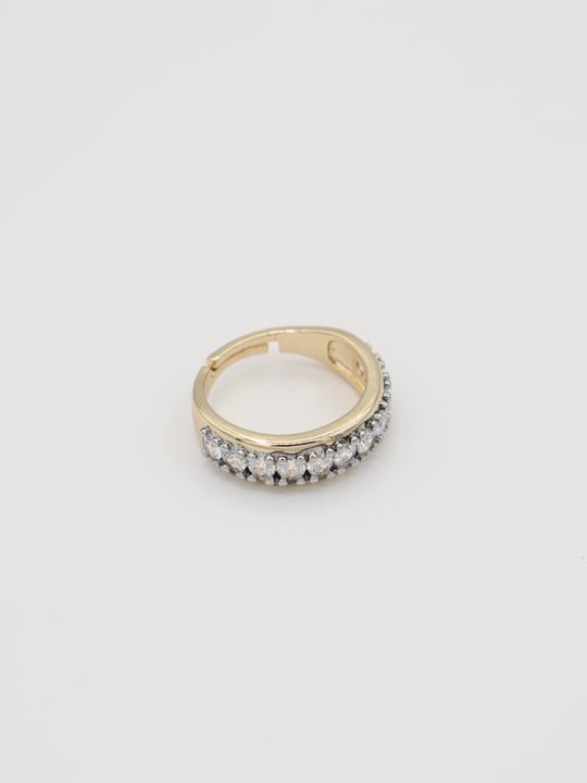 Gold renk sıra taşlı kalın yüzük