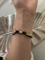 Gold renk taşlı ipli bileklik