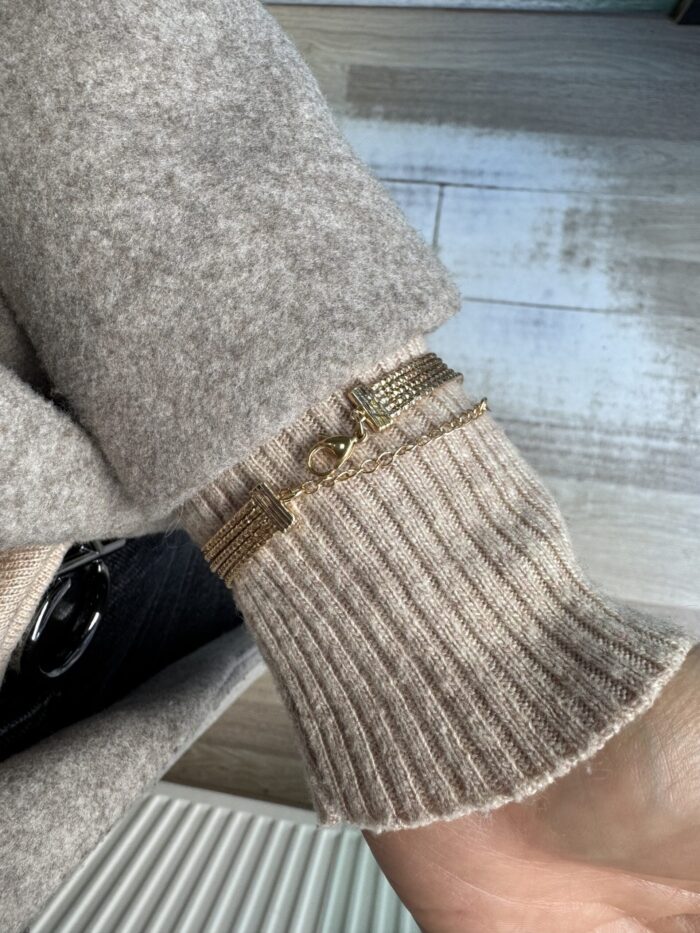 Gold renk toptop kelepçe bileklik