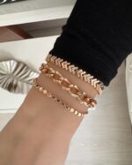 Gold renk zincir bileklik