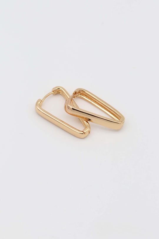 Gold renk düz v küpe (25mm)