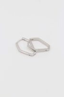 Silver renk köşeli v küpe (22mm)