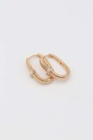 Gold renk taş detaylı u küpe (22mm)