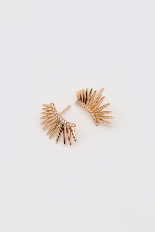 Gold renk tasarım küpe (15mm)