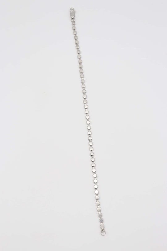 Silver renk ezme arpa zincir bileklik