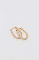 Gold renk dalga desenli u küpe (22mm)
