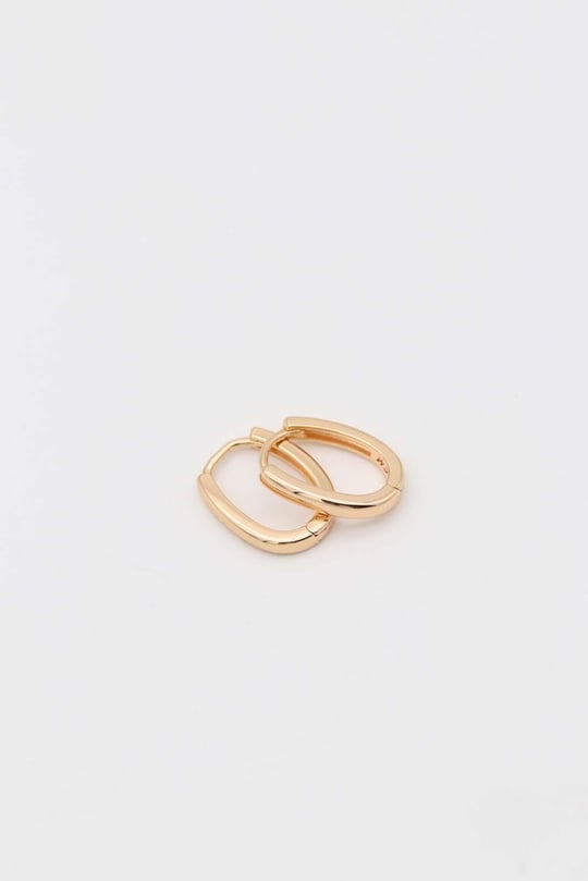 Gold renk düz u küpe (15mm)
