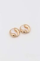 Gold renk mini damla halka küpe (15mm)