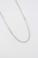 Silver renk ince desenli zincir kolye (45cm)