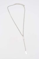 Silver renk birtafa zincir vetop top kolye