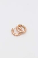 Gold renk taş detaylı halka küpe(17mm)