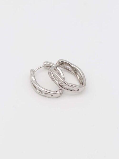Silver renk düz U küpe(22mm)
