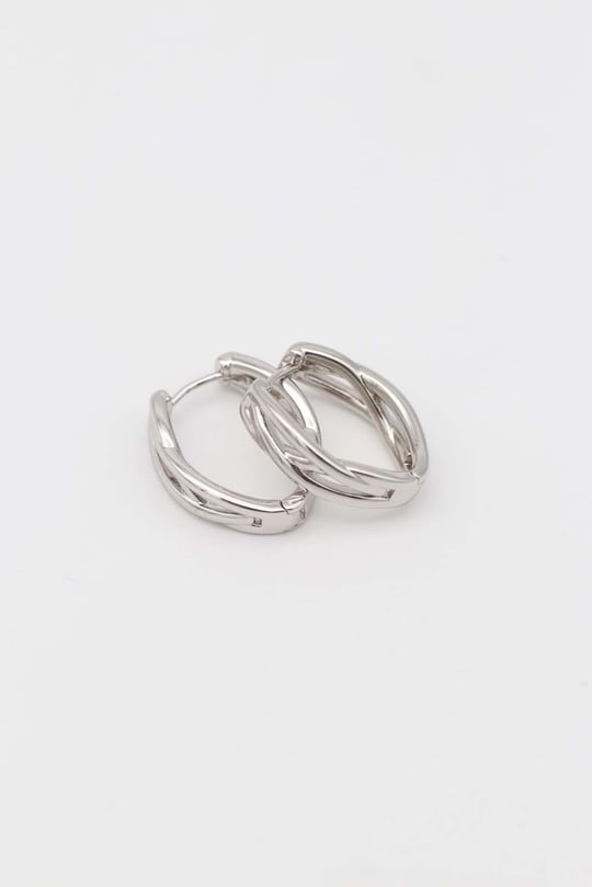 Silver renk düz U küpe(22mm)