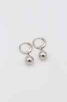 Silver renk top sallantılı halka küpe(22mm)