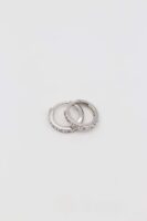 Silver renk taş detaylı halka küpe(12mm)