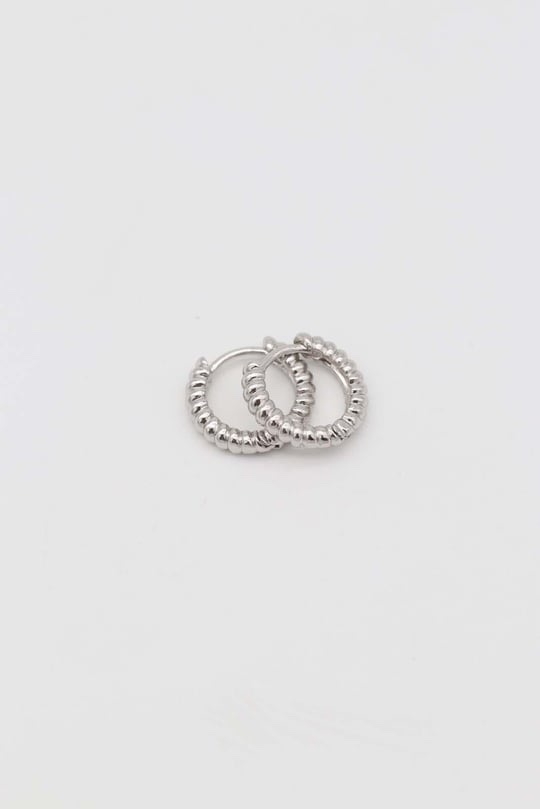Silver renk burgu mini halka küpe(12mm)