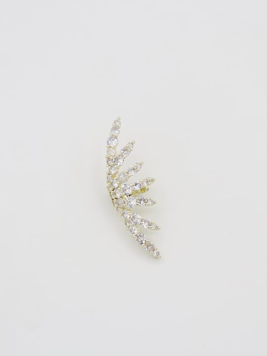 Gold renk zirkon taşlı kıkırdak (earcuff) küpe(tekli satış)