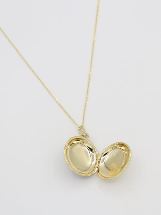 Gold renk kapsül kapaklı kolye(50+5)cm