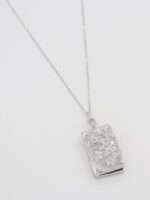Silver renk kapsül kapaklı kolye (50+5)cm