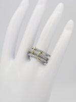 Silver renk taşlı tasarım yüzük(20)numara