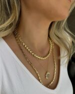 Gold 14k sarısı uzun kolye (60cm)