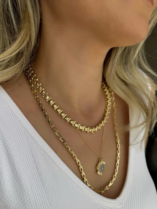 Gold 14k sarısı uzun kolye (60cm)