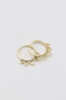 Gold 14k renk tasarım halka küpe (20mm)