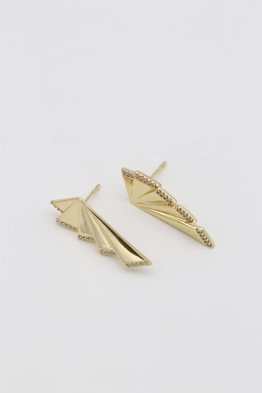 Gold 14k renk tasarım küpe (22mm)