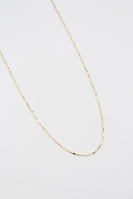 Gold 14k renk ince zincir kolye (45cm)