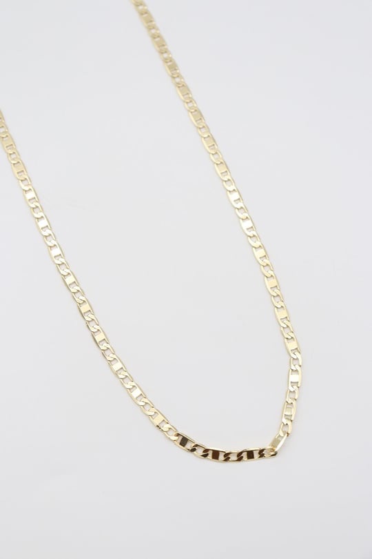 Gold 14k renk klasik zincir kolye (45cm)