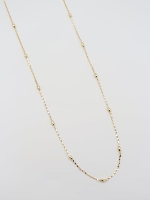 Gold 14k renk top top detaylı zincir kolye (60cm)